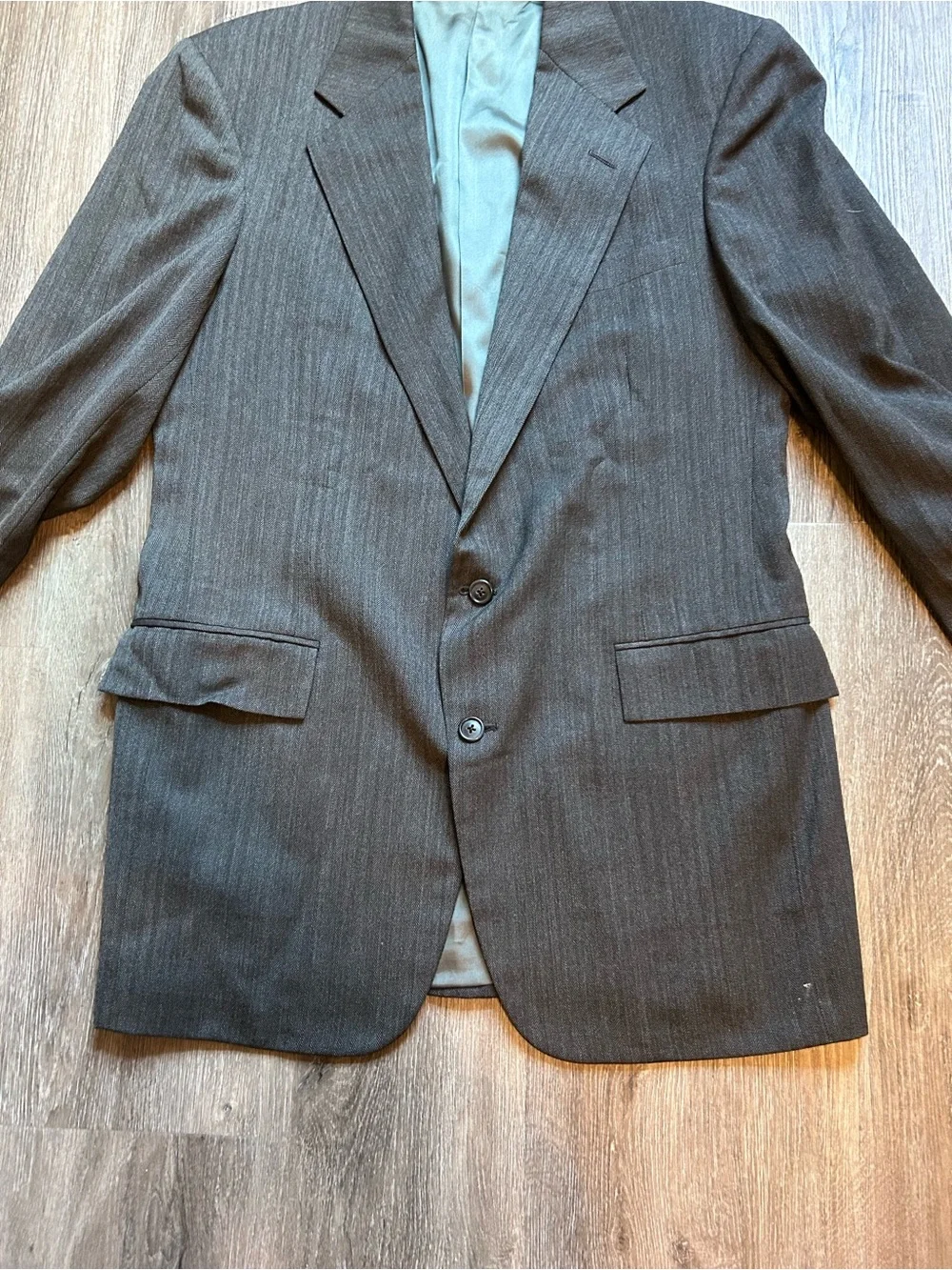 Vintage Polo By Ralph Lauren Suit Sports Jacket Blazer Gray 2 Button No Size Tag